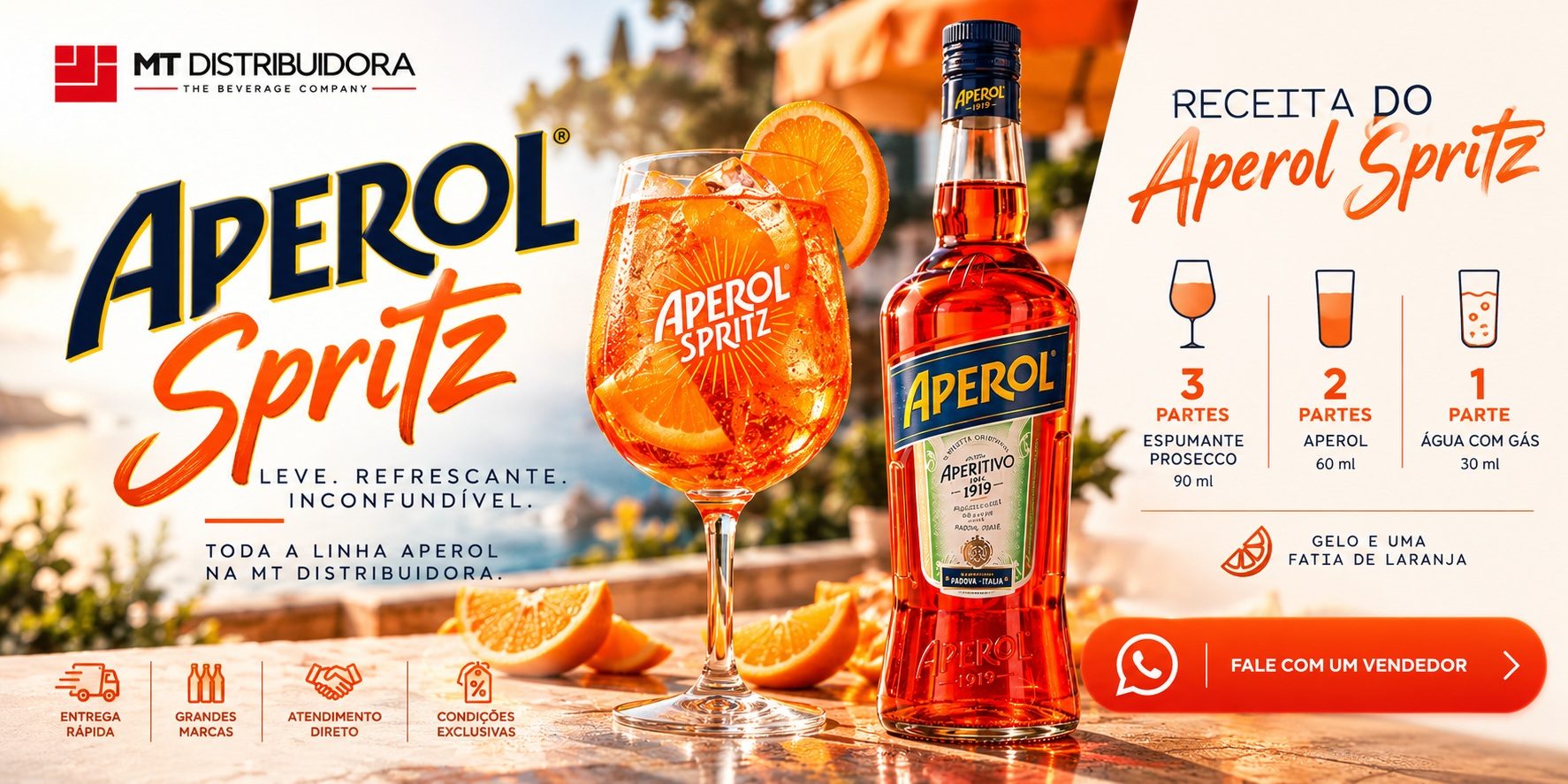 Aperol Spritz na MT Distribuidora